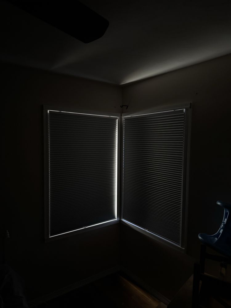 Corner window shades — project photo 2