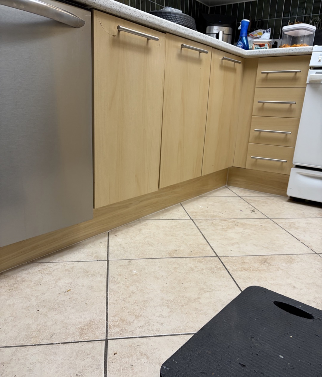 Custom wood toe-kick replacement — project photo 4