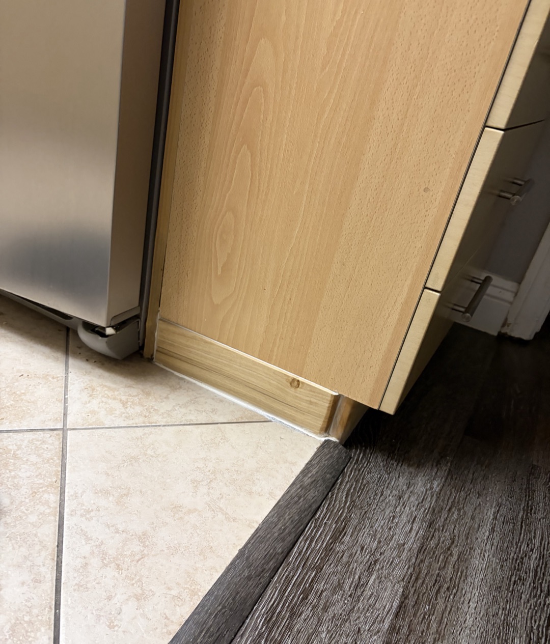 Custom wood toe-kick replacement