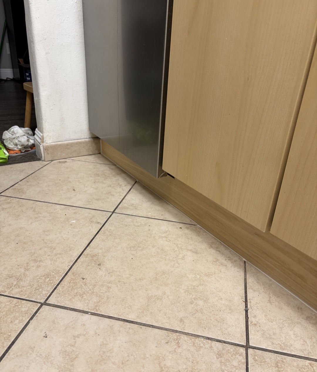Custom wood toe-kick replacement — project photo 7