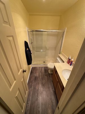 Bathroom floor & plumbing repair — project photo 8